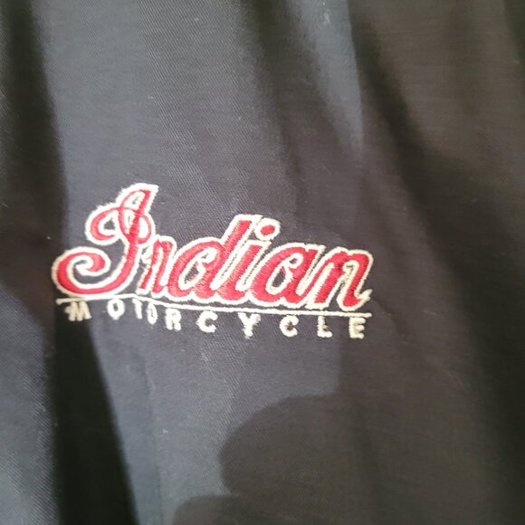LADIES INDIAN MOTORCYCLE BUTTON DOWN TOP  LARGE - Picture 3 of 5